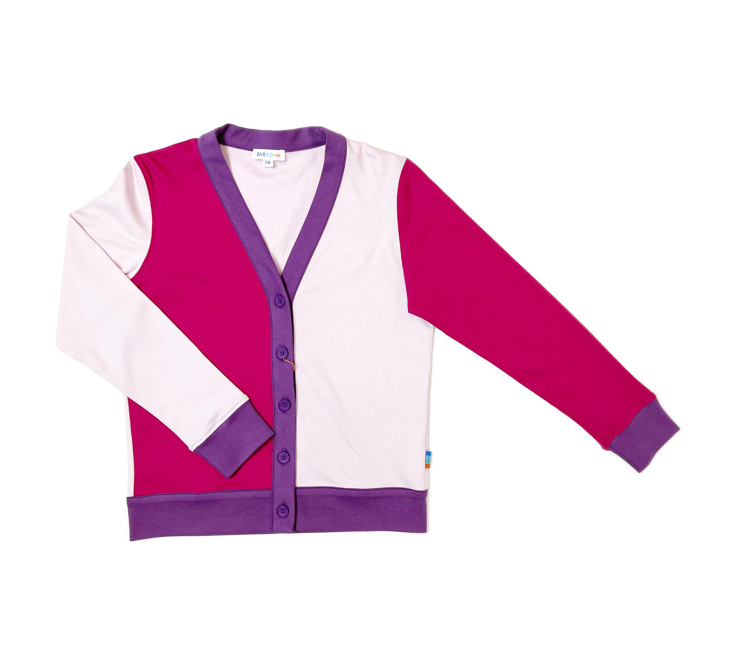 Girl's Color Block Knit Cardigan