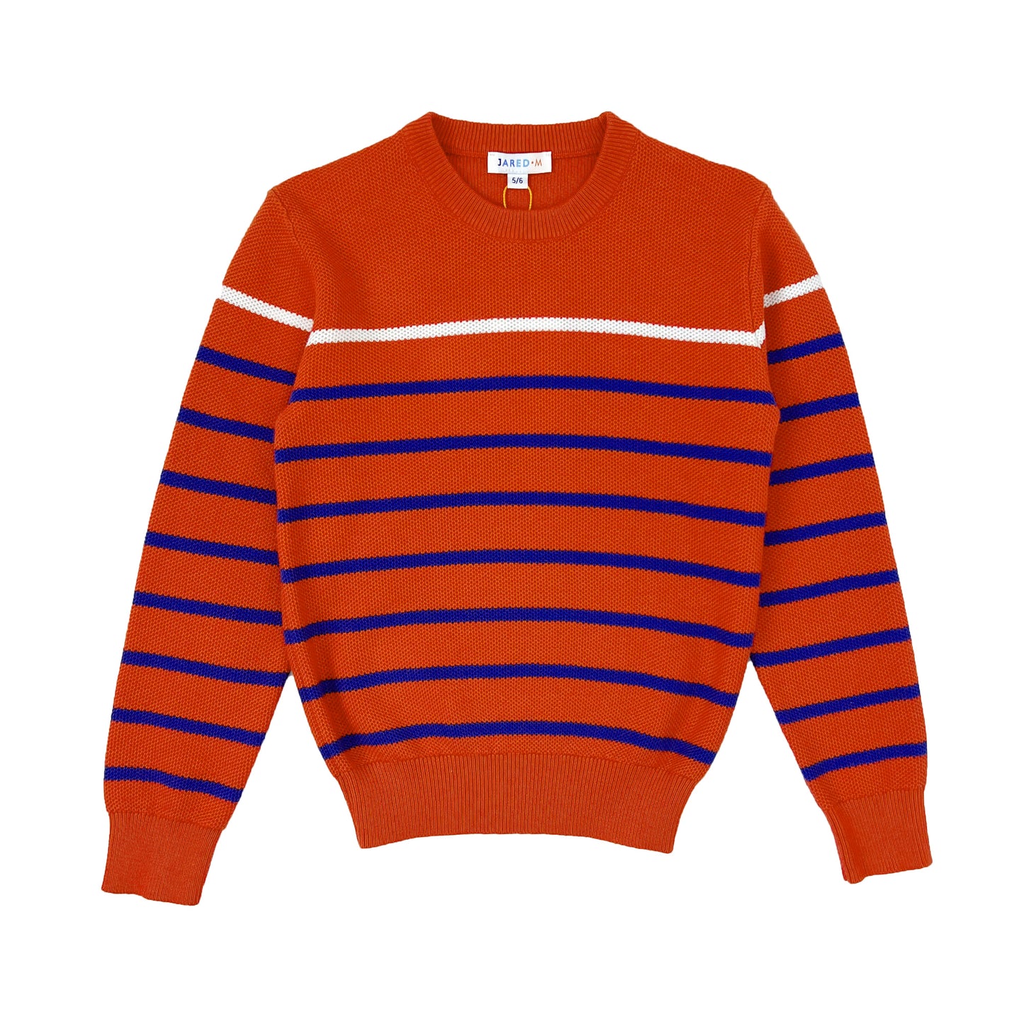 Boy's cotton color contrast stripe Sweater
