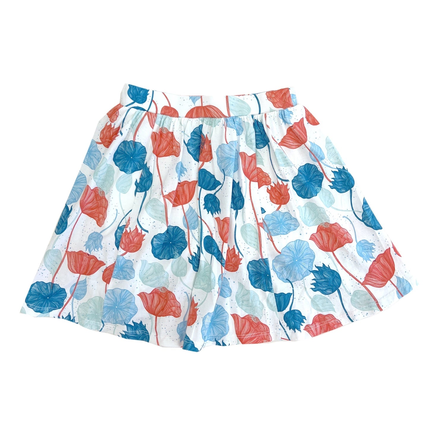 Girls Print Scooter Skirt - Water Lilies