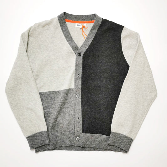 Boy's LS Color Block Sweater Cardigan