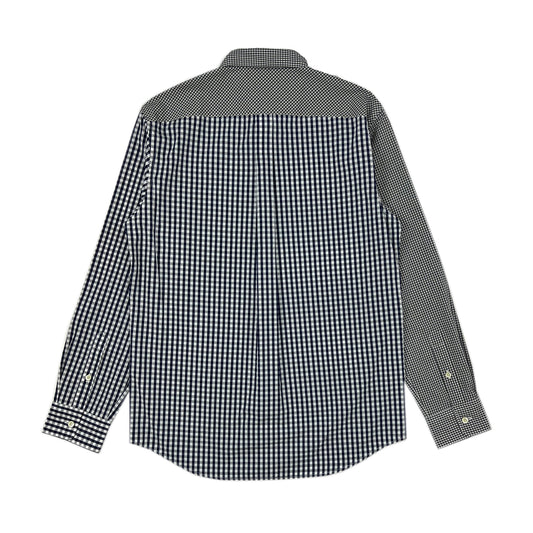 Men LS Spread Collar Mixed Check Shirt