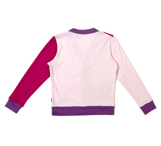 Girl's Color Block Knit Cardigan