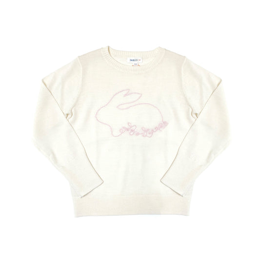 Girl's Merino Wool Rabbit Embriodary Sweater