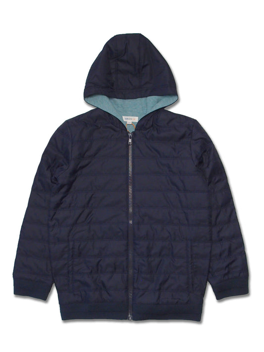 Boy's FW LS Nylon Jersey Quilted Full Zip Hoodie