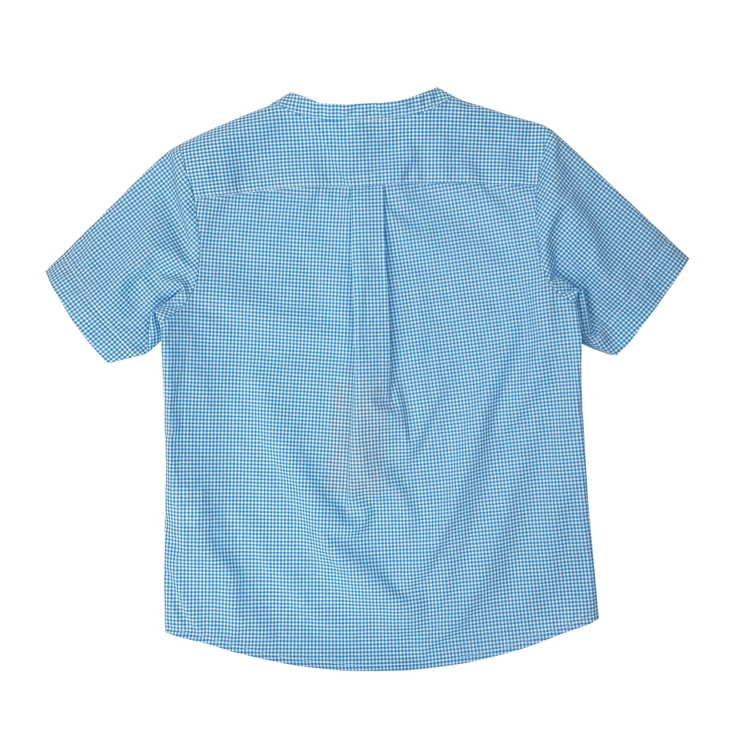 Boy's SS Half placket Band Collar stripe Shirt