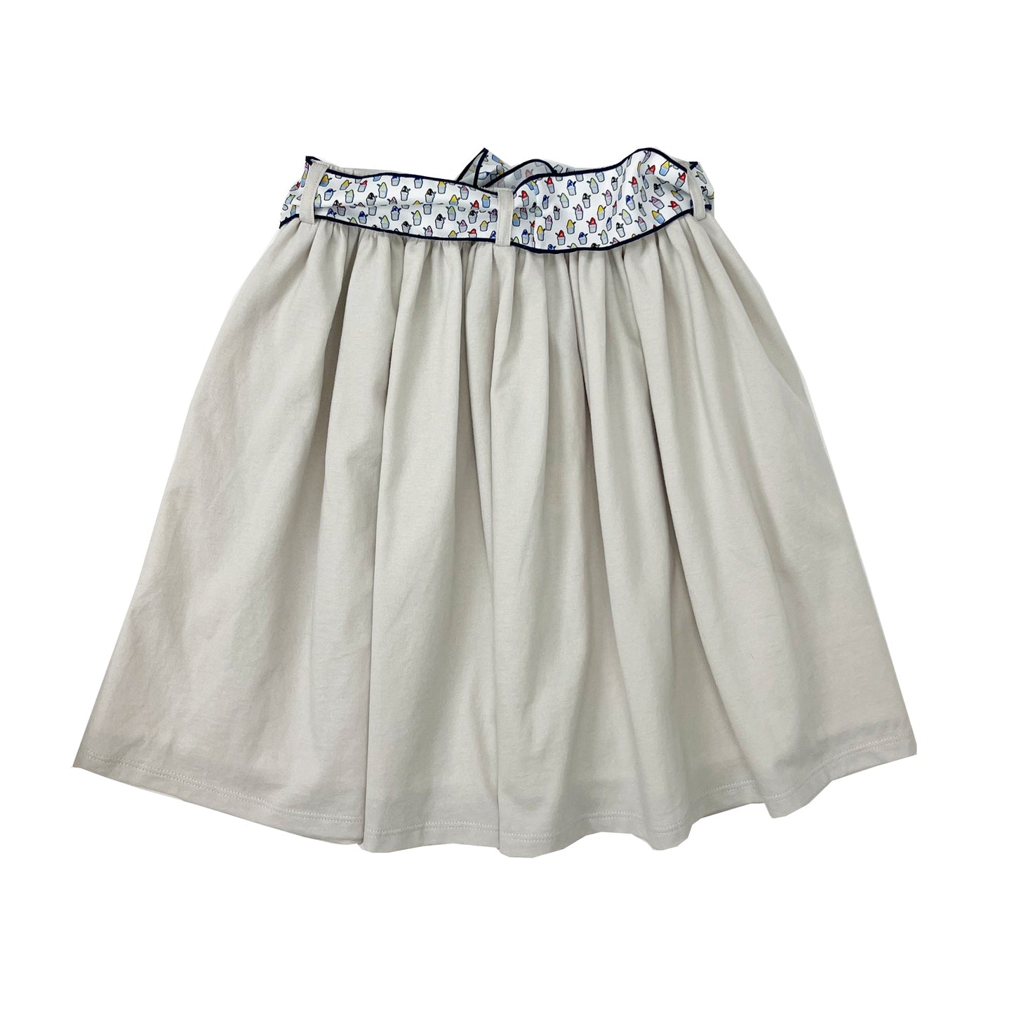 Girl's Waist Tie Knit Skirt