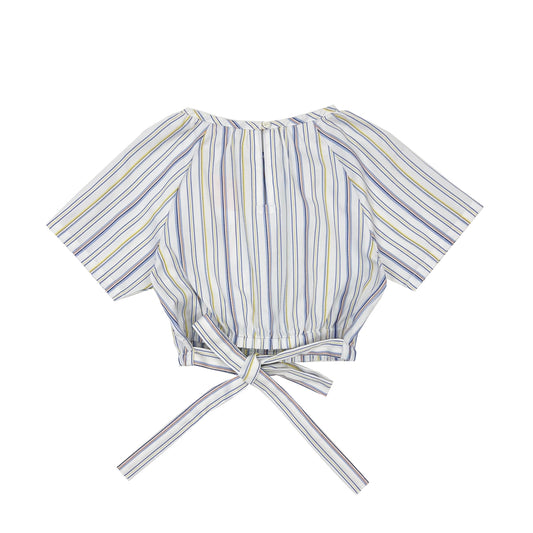 Girl's Round Neck Stripe Top