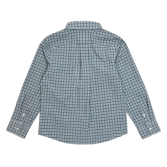 Boy's LS Spread Collar Gingham Check Shirt
