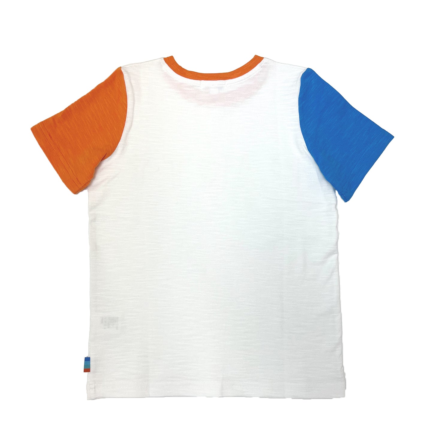 Boy's SS Crew Neck Color Blocking Tee with Party Print