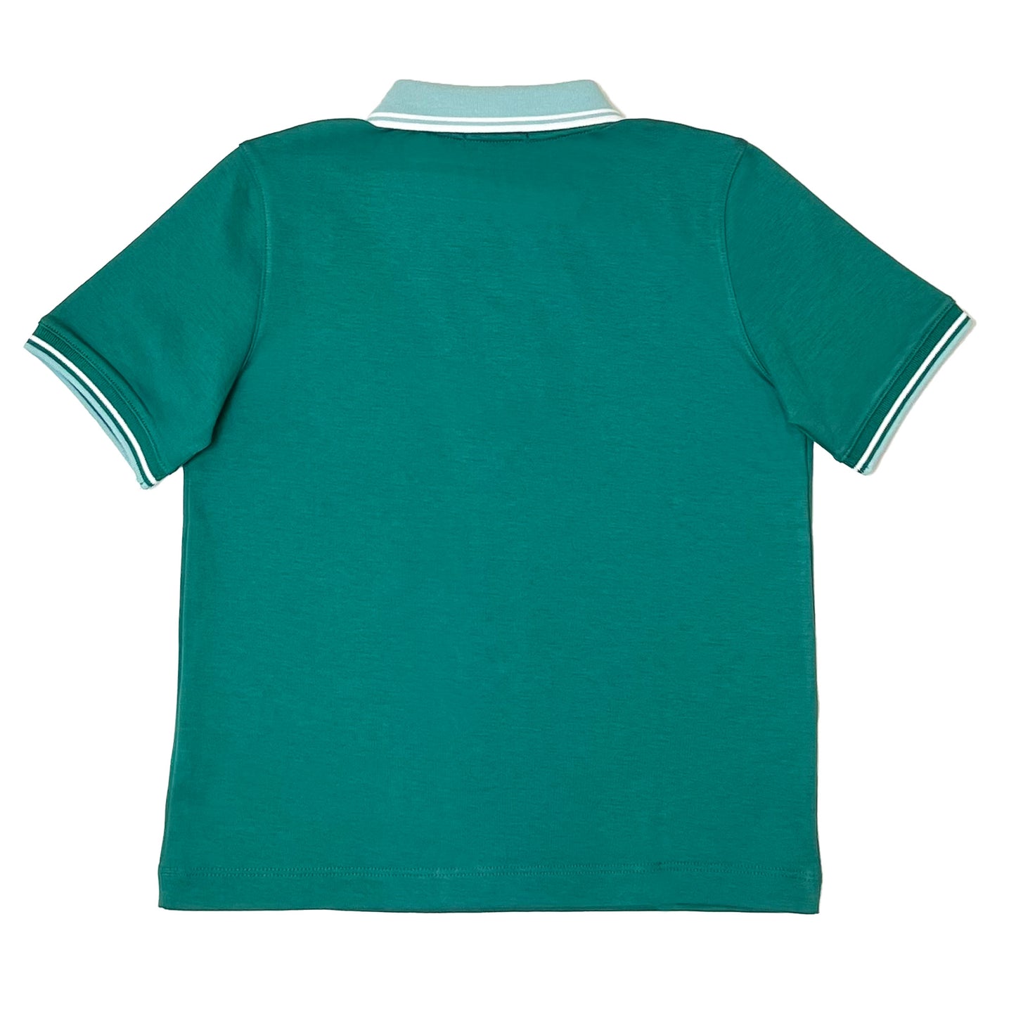 Boy's SS Flat Knit Tipping Collar Polo