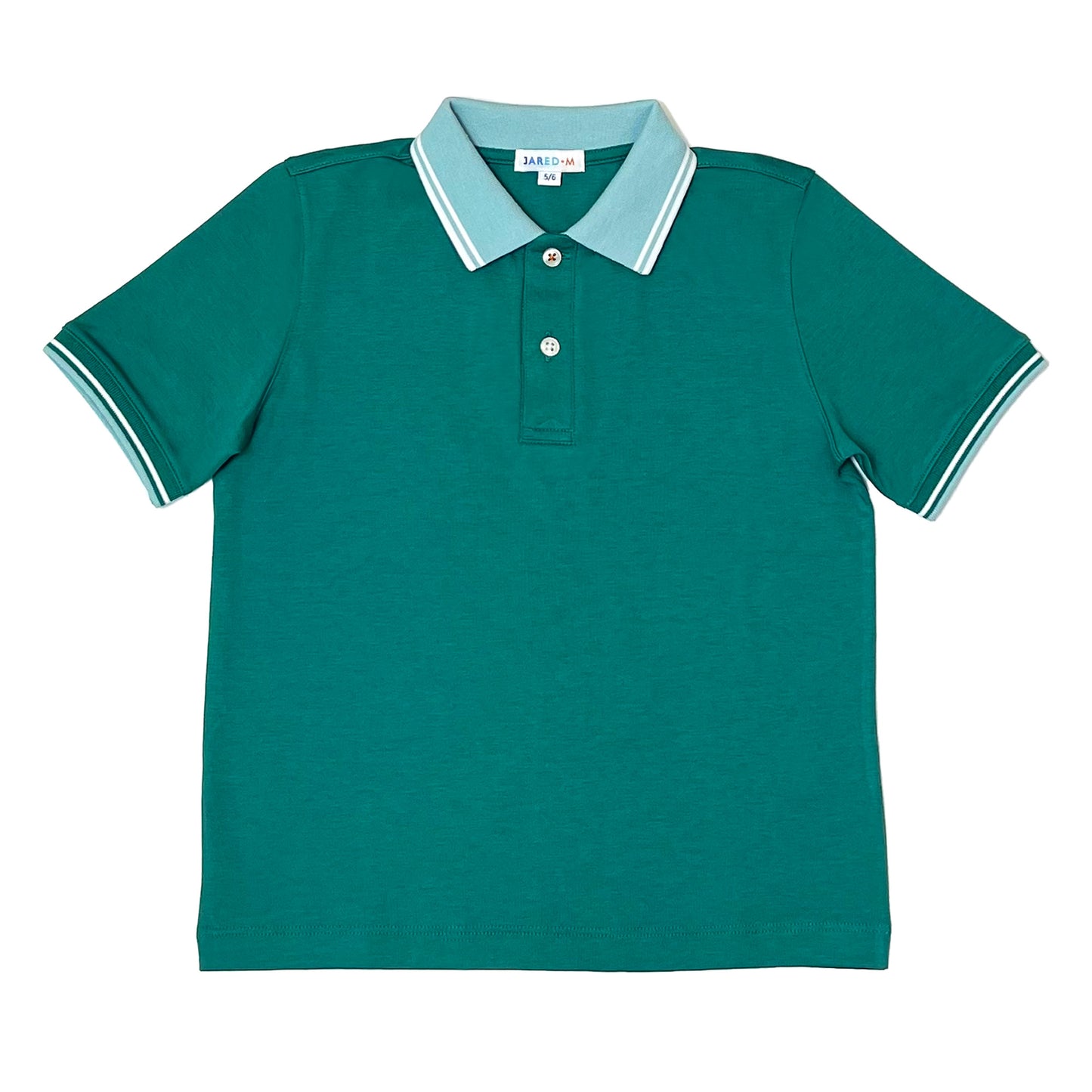 Boy's SS Flat Knit Tipping Collar Polo