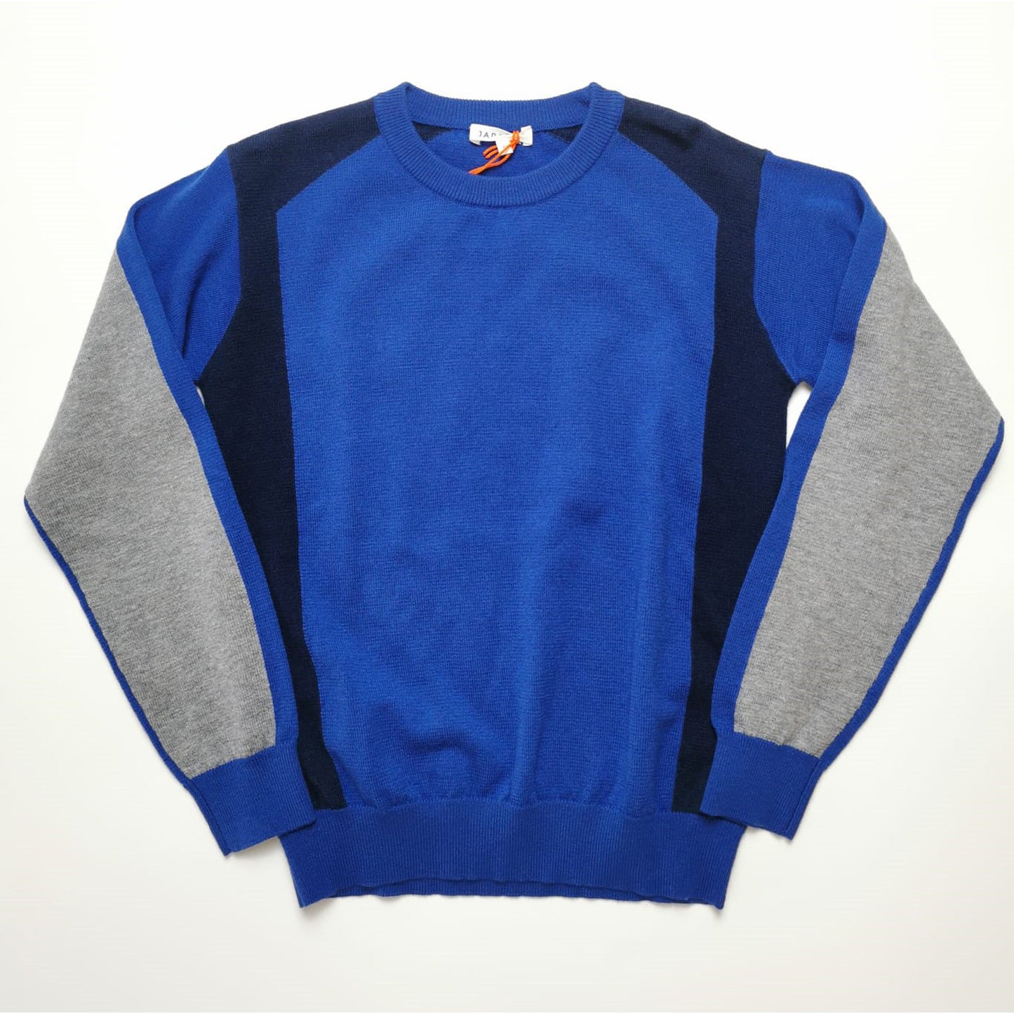 LS Color Block Itarsia Pullover Sweater