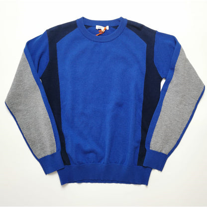 LS Color Block Itarsia Pullover Sweater