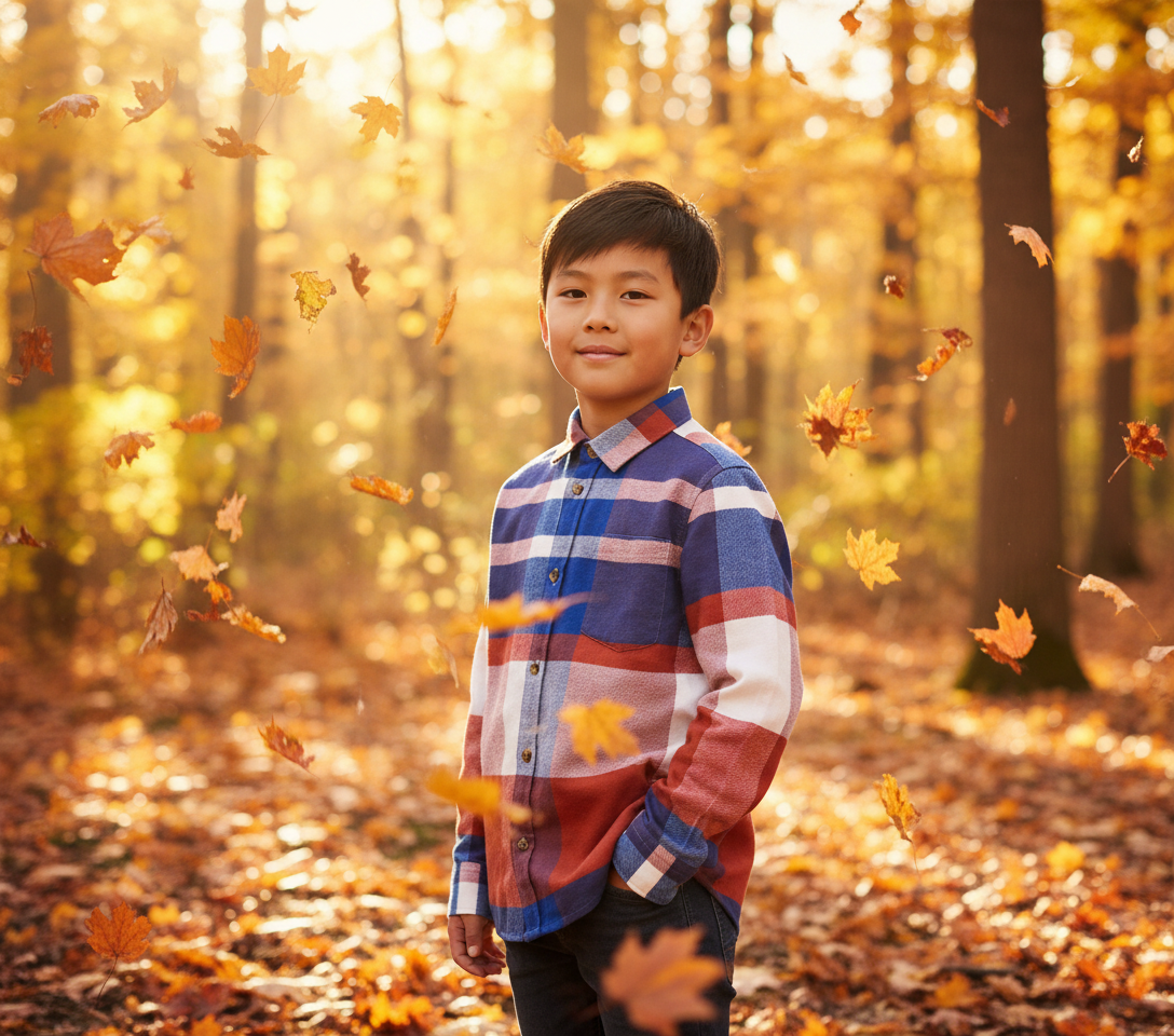 Boy's FW LS Flannel Plaid Shirt