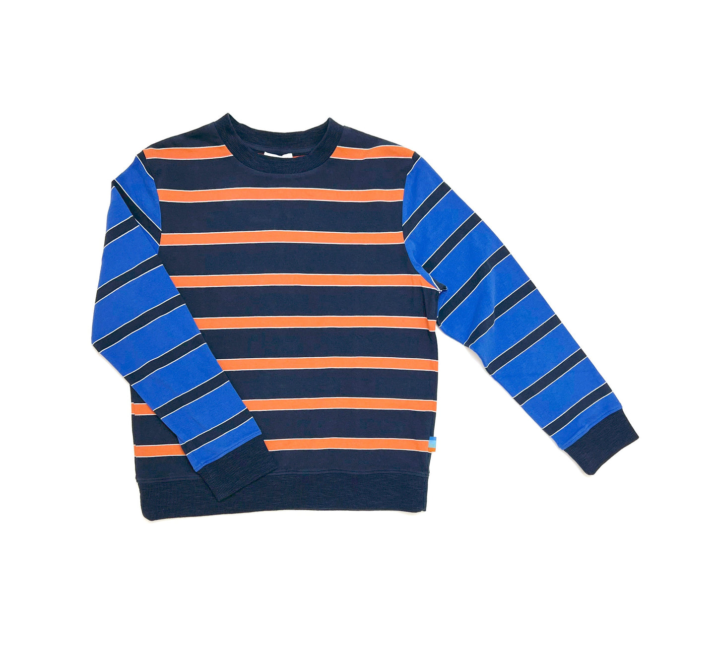 Boy's LS Contrast Stripe Crew Tee