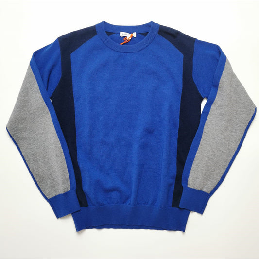 LS Color Block Itarsia Pullover Sweater