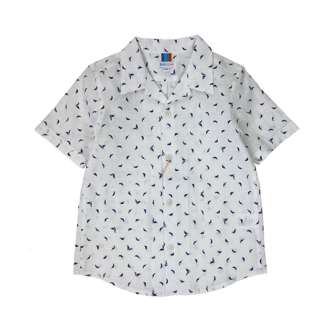 Boys SS Camp Shirt - Bluefern