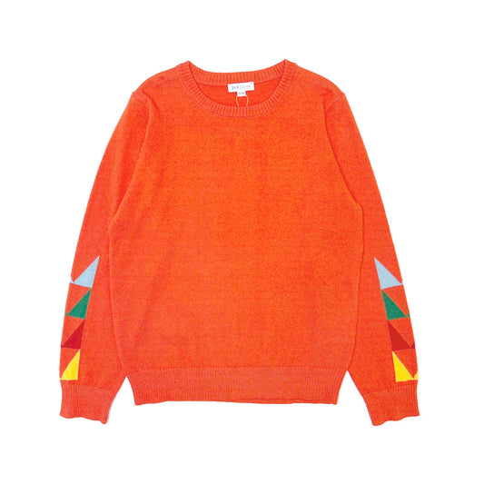 Boy's FW Merino Wool Sweater with Blend Color Blocks Sleeves