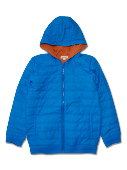 Boy's FW LS Nylon Jersey Quilted Full Zip Hoodie