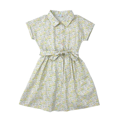 Girl's Floral Shirt Dress
