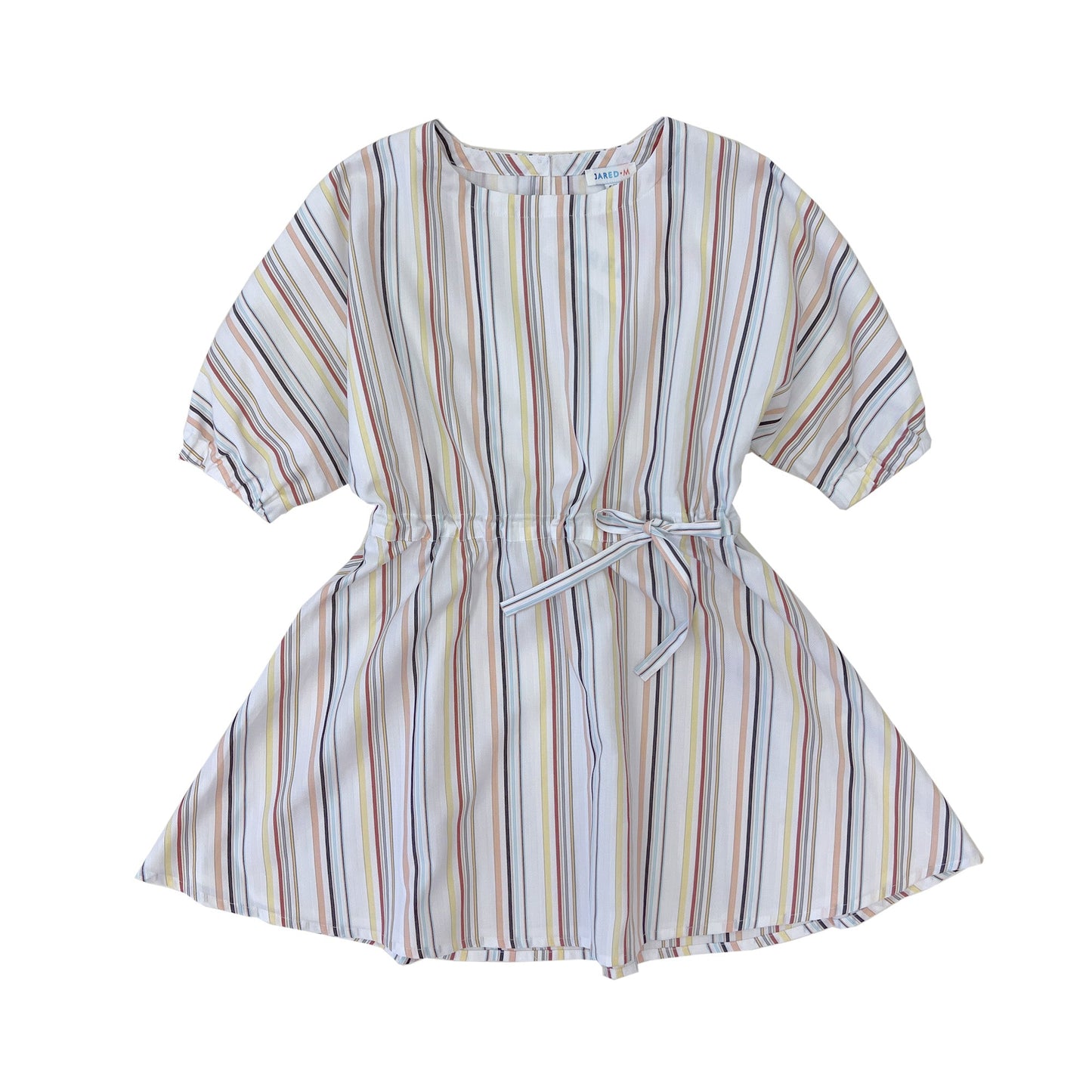 Girl's 3/4 Sleeve Stripe Dress