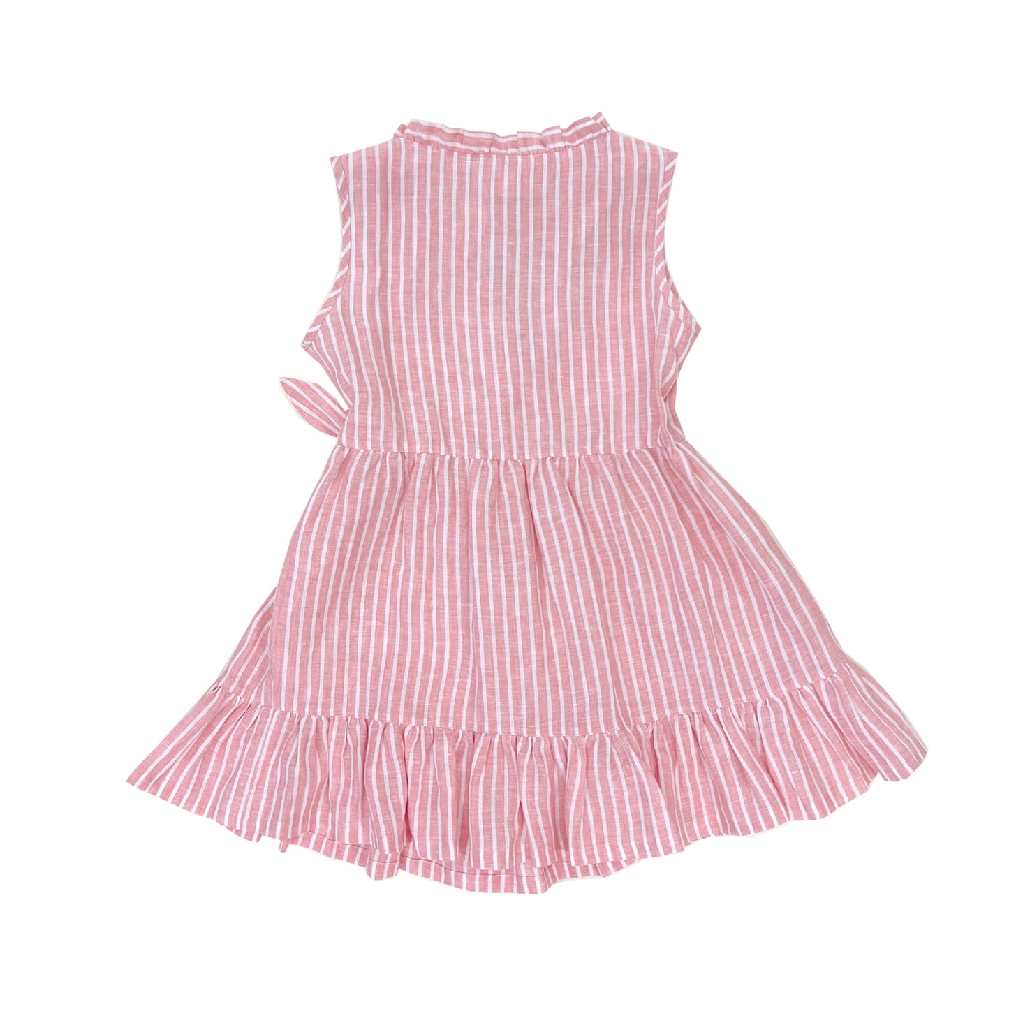 Girl's - Bella Dress - Striped Linen