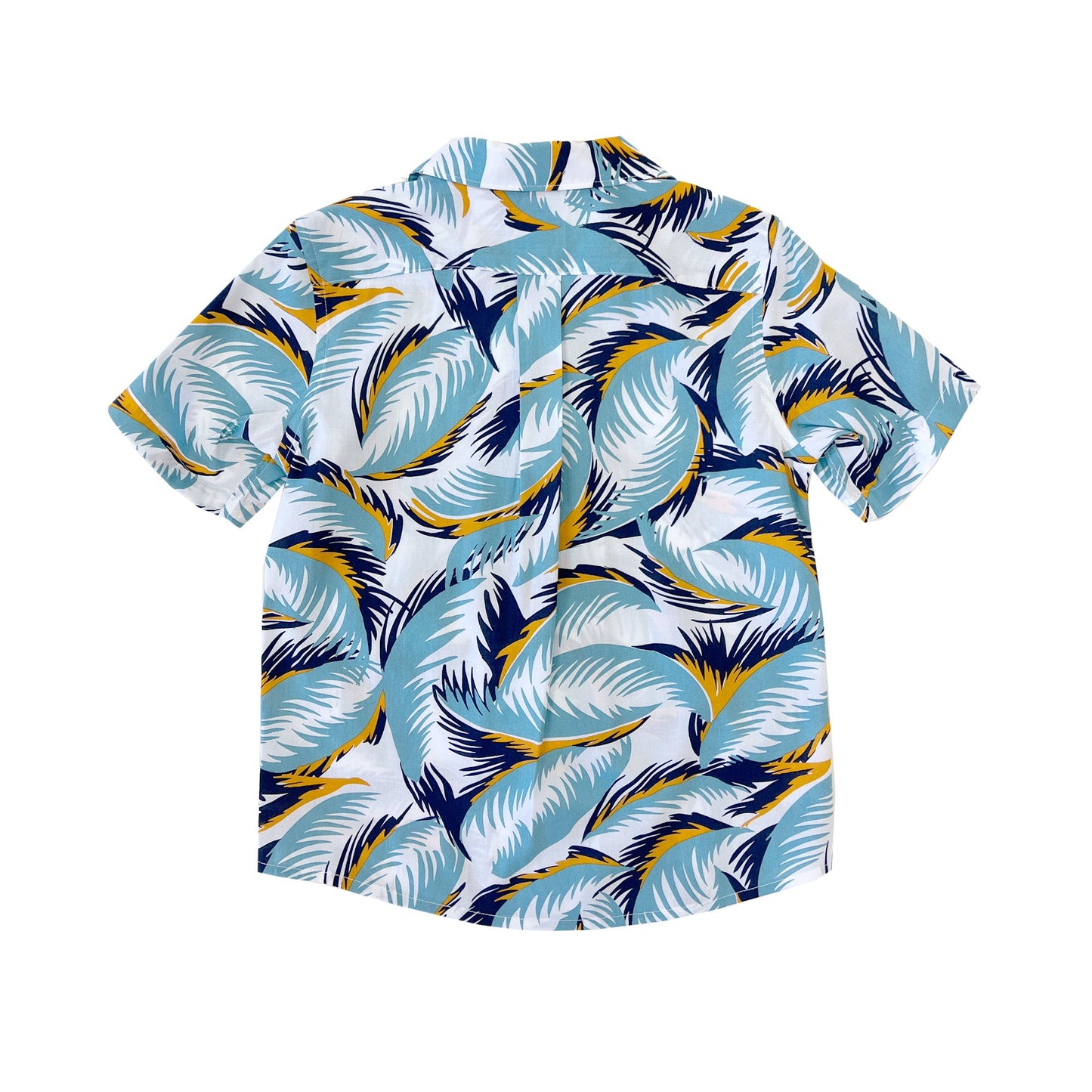 Boy's SS Camp Collar Shirt - Feathers