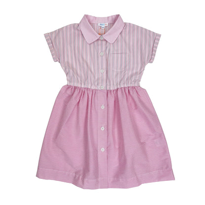 Girls Miranda Dress - Mixed Stripes