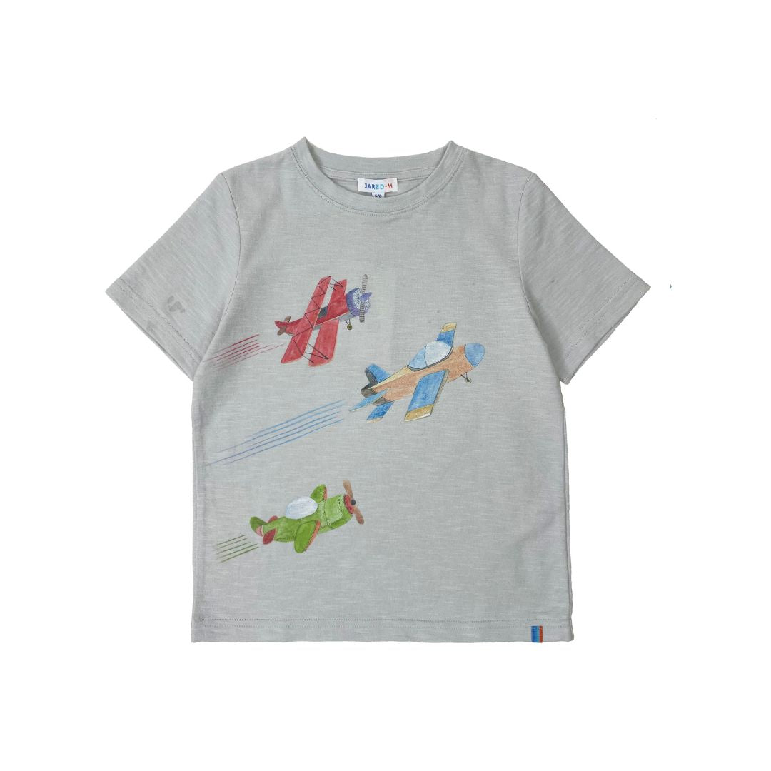 Boys SS Crew Neck Print Tee - Planes