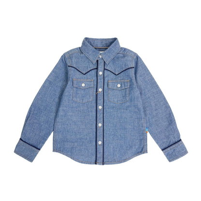 Boys LS Western Indigo Shirt