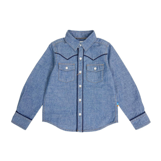 Boys LS Western Indigo Shirt