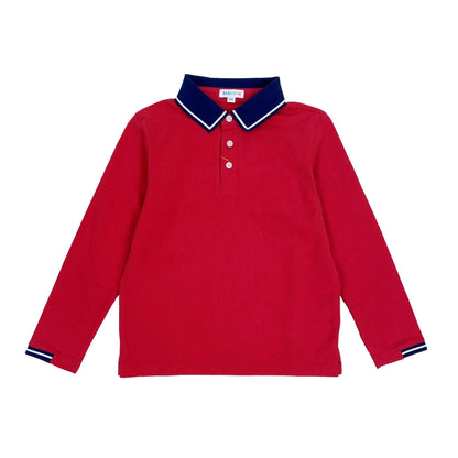 Boy's  LS Flat Knit  Polo