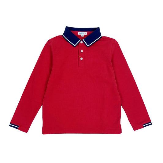 Boy's  LS Flat Knit  Polo