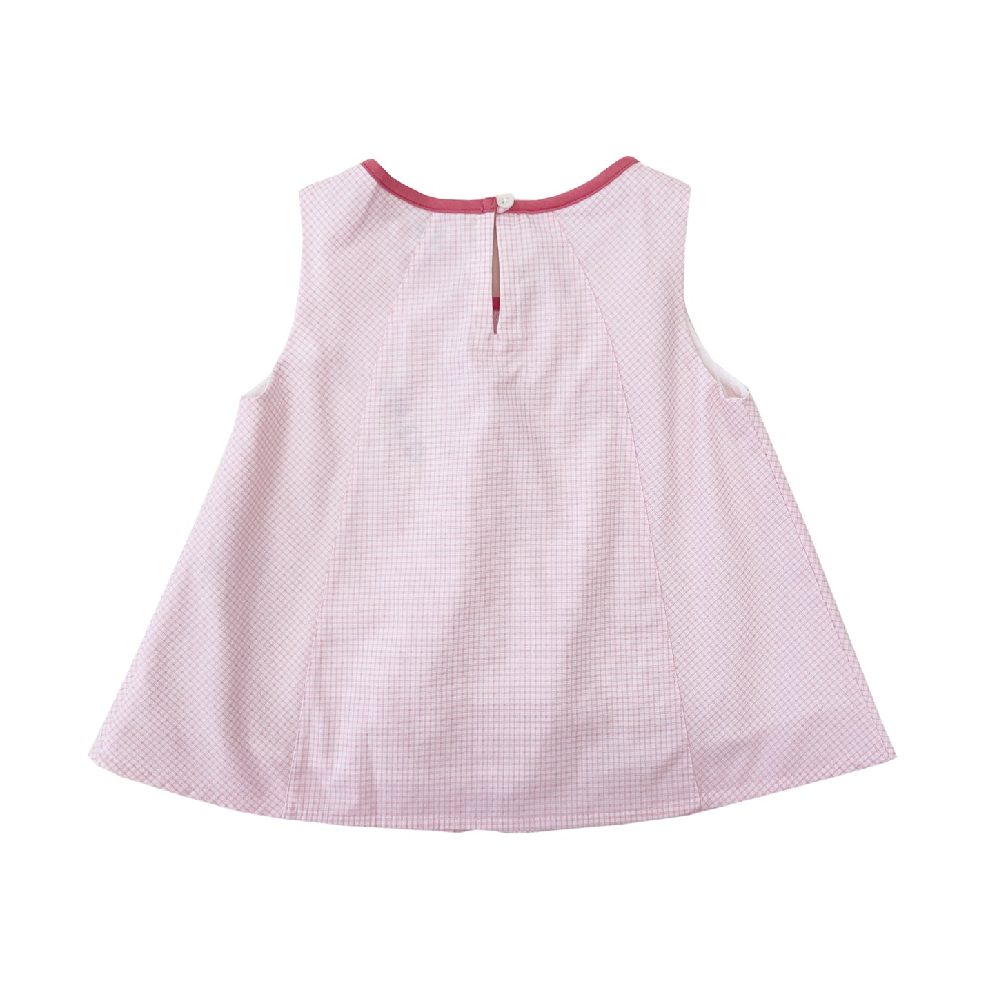 Girl's Sleeveless Piaid Top