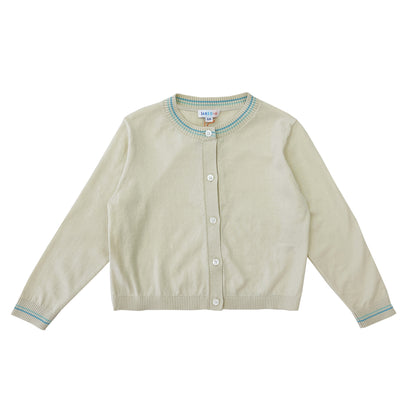Girl's LS Crew Neck Cardigan