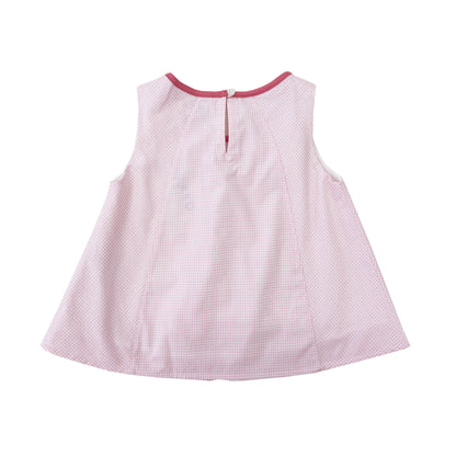 Girl's Sleeveless Piaid Top
