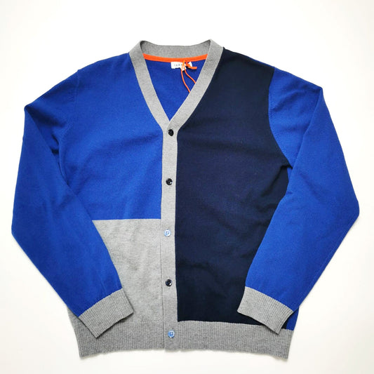 Boy's LS Color Block Sweater Cardigan