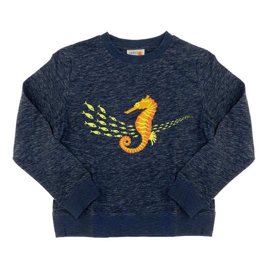 Boy's FW LS Knit Crew Neck with Seahorse  Print Tee