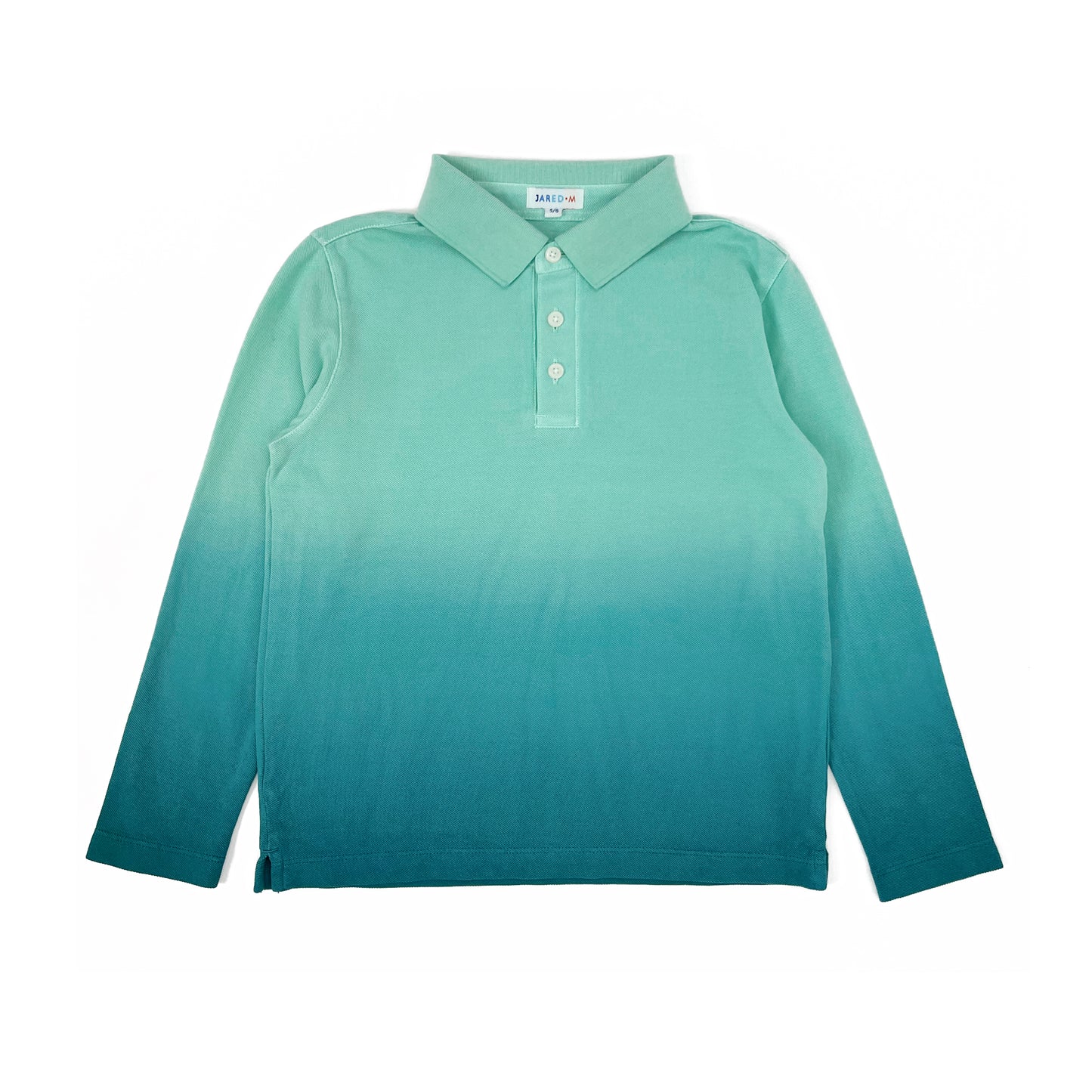 Boy's LS Flat Knit Dip dye Polo