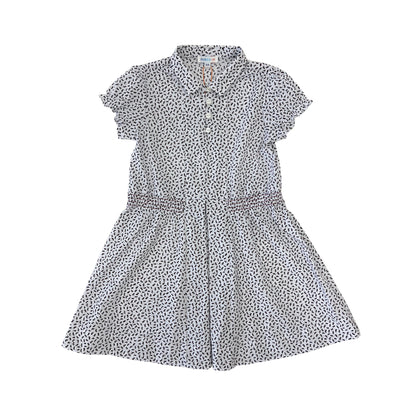 Girl's SS Knit Print Smocking Dress