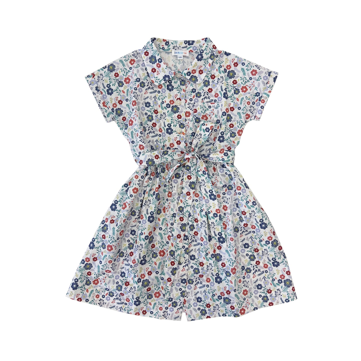Girl's Floral Shirt Dress