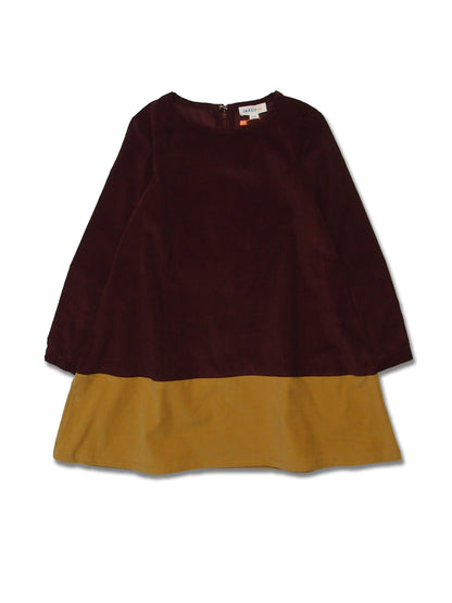 Girl A Line Contrast Detail Dress