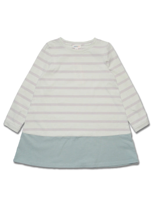 Girl's LS A Line Contrast Detail Dress