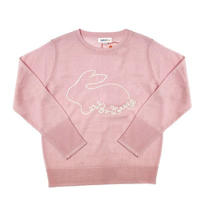 Girl's Merino Wool Rabbit Embriodary Sweater