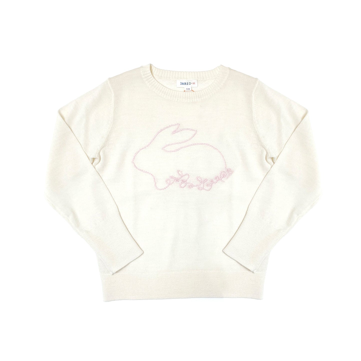 Girl's Merino Wool Rabbit Embriodary Sweater