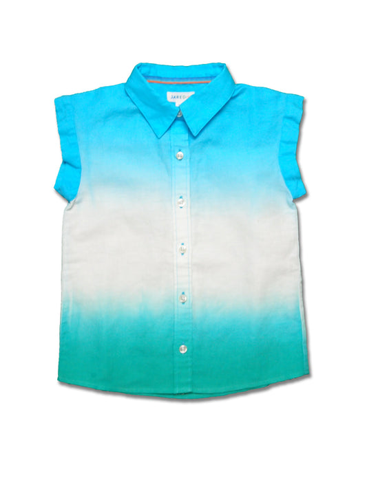Girl SS Blouse - Linen Dip Dye