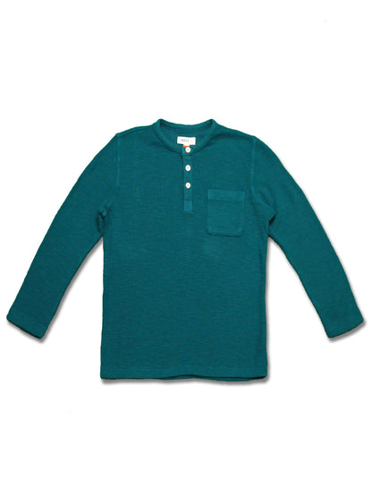 Boy's LS Knit Solid Waffle Henly