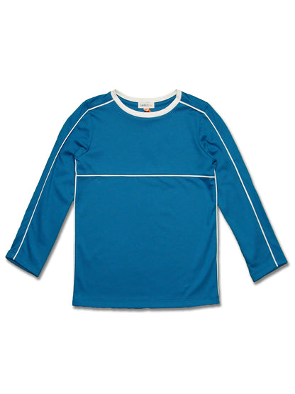 Knit L/S Crew Neck tee with piping details