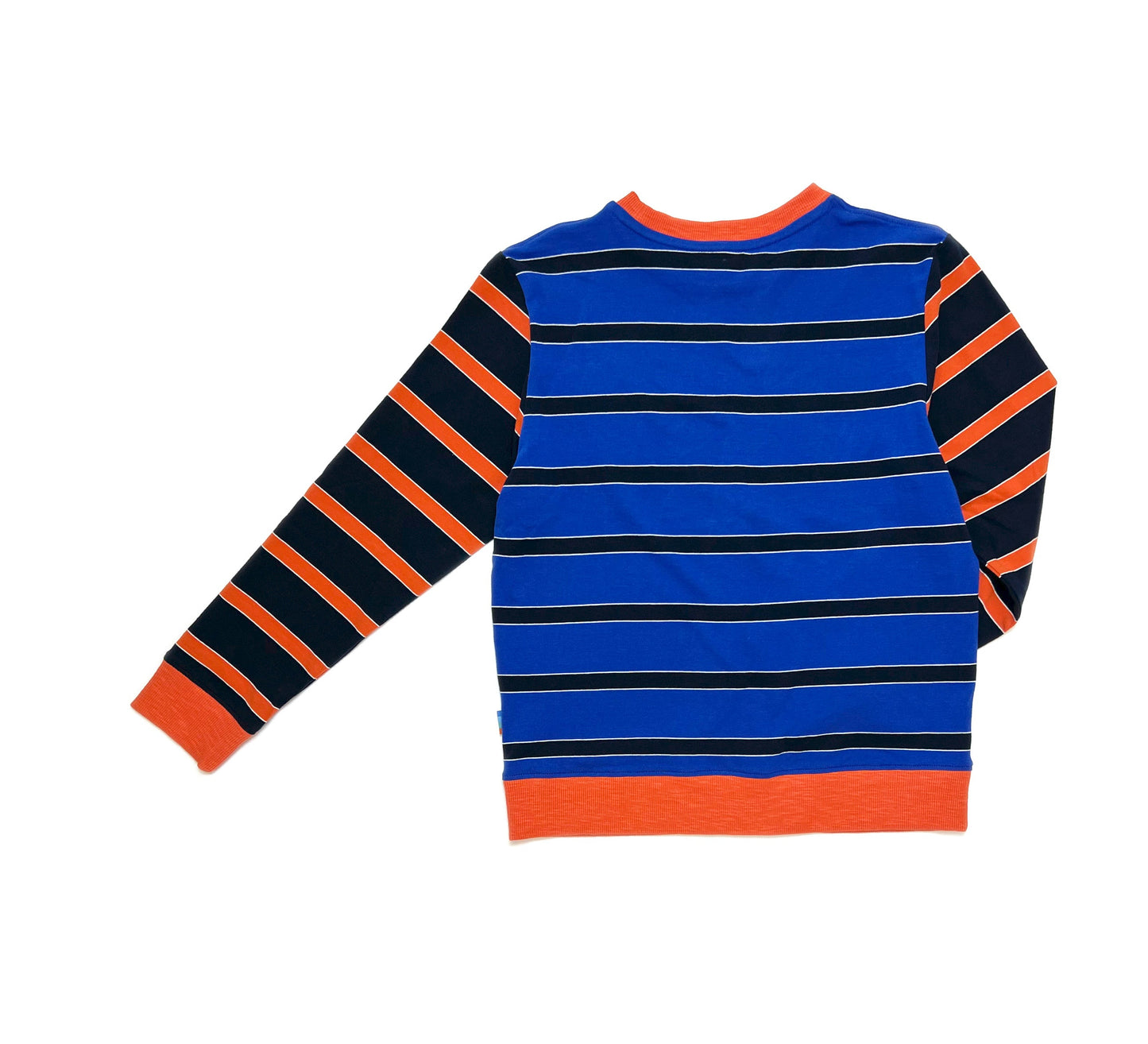Boy's LS Contrast Stripe Crew Tee