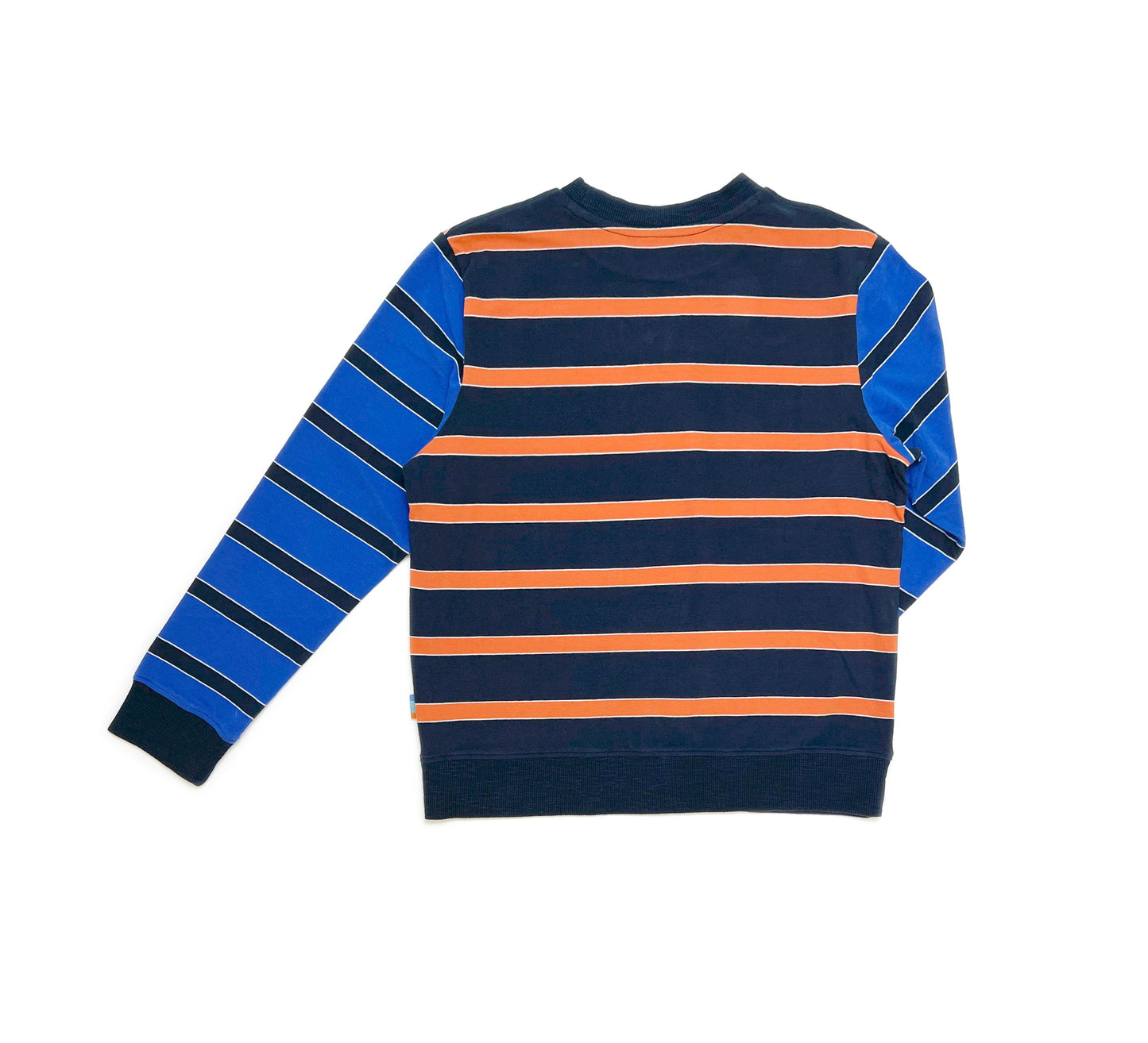Boy's LS Contrast Stripe Crew Tee